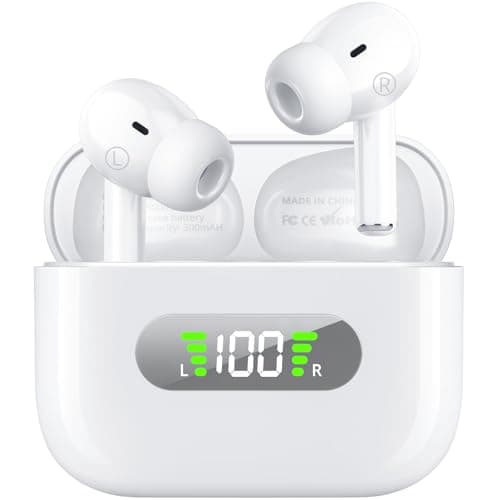 AsiceSound Wireless Earbuds, Immersive HiFi Stereo Bluetooth 5.3 Earphones, Deep Bass, 4 Mic ENC Noise Cancelling, 72h Playtime, IPX7 Resistance Earbuds, for iOS and Android