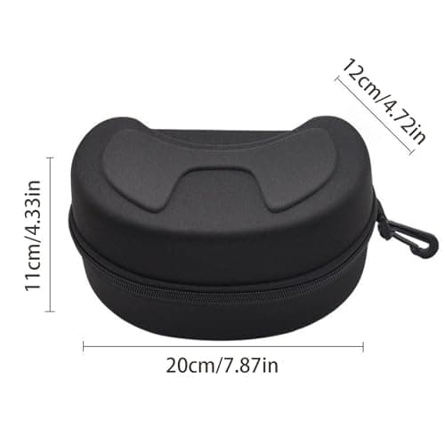 Poludatly Ski Glasses Case, Snow Goggles Storage, EVA Sports Glasses Box, Ski Snowboard Goggles Box, Winter Water Resistant Shockproof Shell, Safety Zippered Case — view 5