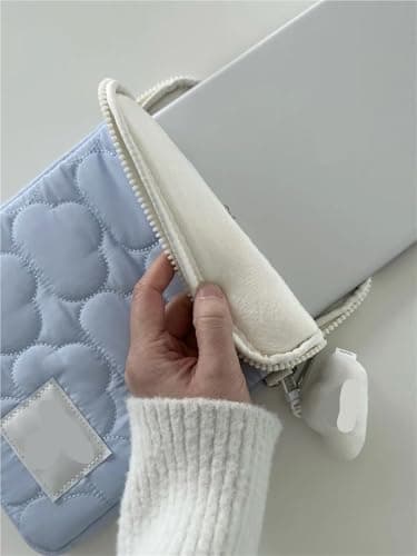 1PCS Tablet Bag 9.7-11inch Shockproof Pouch Bags Portable Case for Women and Men Tablets Cover For Travel(White,12.9-14 Inch) — view 3