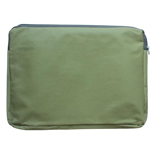 Cathedral Products A4 Canvas Document Bag with Zip and Outer Mesh Pocket - Green — view 2
