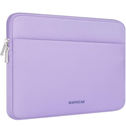 RAINYEAR 15.6 Inch Laptop Sleeve Soft Case with Front Pocket, Purple