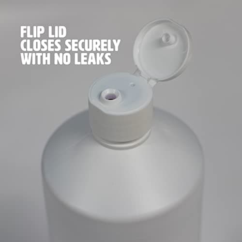Palm Safe 2pcs 1 Litre HDPE Durable Plastic Bottles BPA Free Refillable Reusable with Non Leak Flip Caps for Liquids — view 4