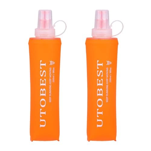 UTOBEST Soft Flask TPU Foldable Running Water Bottles Collapsible Hydration Bottles, 2PCS