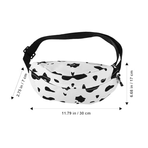PHENOFICE Cow Pattern Cross Body Bag Lamb Wool Fashion Chest Bag — view 4