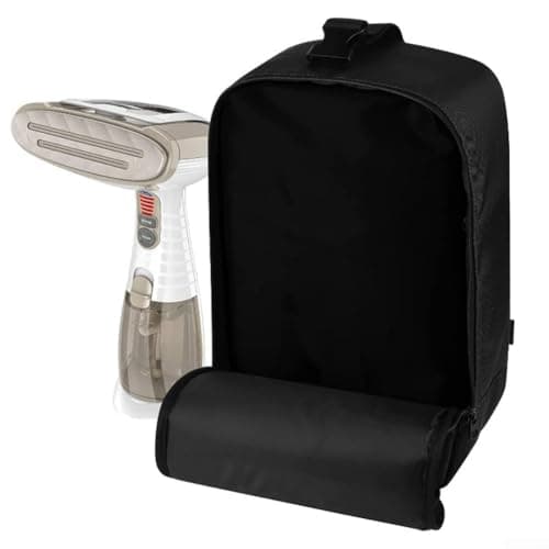 ZiStarlilife Travel Steamer Bag Compatible With Handheld Clothes Steam Iron Storage Case With Hanging Buckle Strap Lightweight Polyester Portable Black
