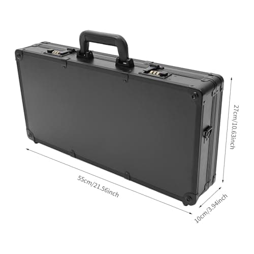 Rectangular Barber Tools Bag Salon Styling Clipper Combs Scissors Storage Carry Travel Case,Hairdresser Organizer Bag Travel Case,Hairstylist Supplies & Grooming Kits,Double Combination Lock Design,El — view 2