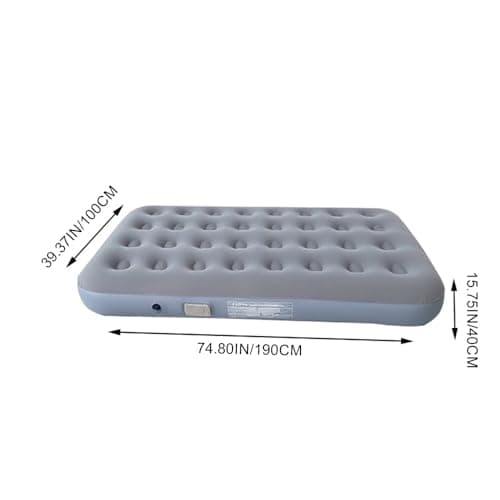 BEOSIOR Camping Single Airbed with Automatic Battery Pump, Flocked Inflatable Bed Portable, Air Mattress, Outdoor Camping Air Bed (Single 25CM) — view 3