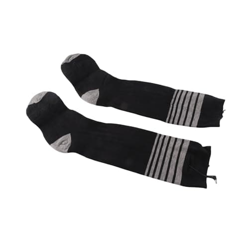 Headerbs Electric Heated Socks, Adjustable Bottom Heating Foot Warmers for Outdoor Travel Knitted Cotton Washable Battery Operated Thermal Socks 17.7in 2 Pack