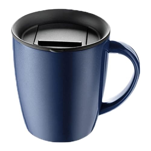 PARACITY Insulated Coffee Cup, Insulated Travel Mugs for Hot Drinks, Double Wall Vacuum Travel Mug with Handle, Coffee Mug Great for Hot and Cold Beverages 12.3oz/350ml Blue