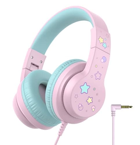 iClever HS19S Kids Headphones Wired 3.5mm, Childrens Headphones for Kids