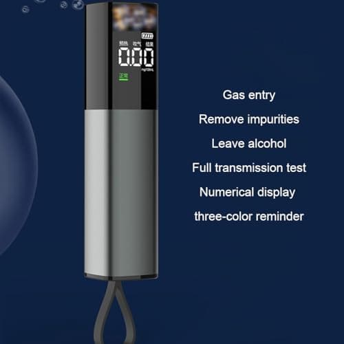 Display Spirit Tester for Adult Automatic Detection and Portable ABS with Battery with Accessory for Unisex Breathalyzer English Version — view 6