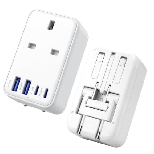 UK to Universal Plug Adapter,SHUOMAO Thin PD20W Worldwide Travel Adaptor
