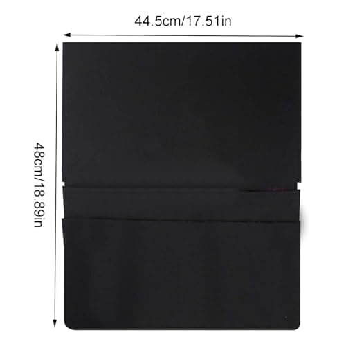 Generic Unisex Airplane Tray Table Cover, Black, Foldable Fabric Seat Back Organizer With Pockets, Reusable Tray Table Cover With Tablet Pocket, Soft Storage For Travel And Airplane Use — view 4