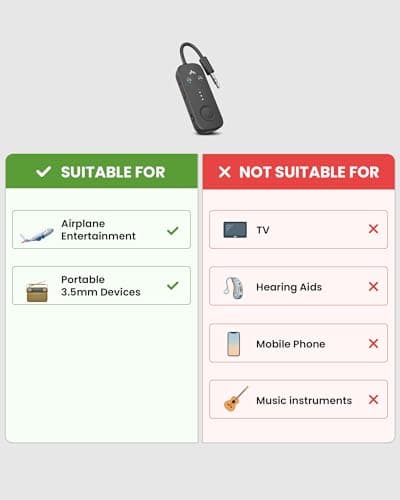 Avantree Relay - Airplane Bluetooth Adapter for 2 AirPods or Headphones — view 3