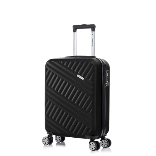 Luggage Depot Cabin Suitcase, 55x38x20cm TSA Lock for City Breaks, Black
