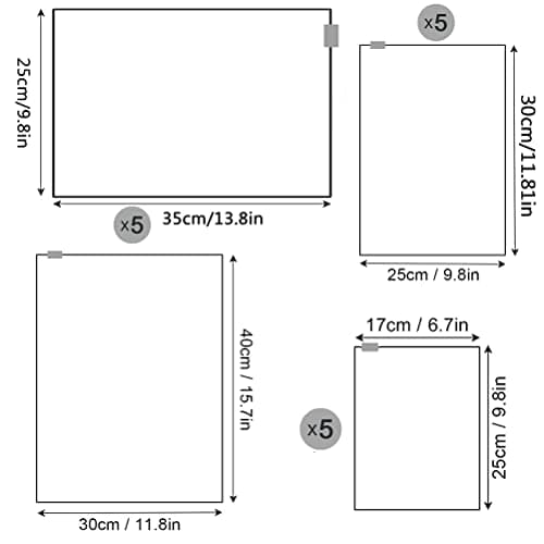 20 Pcs Zip Lock Bags, Travel Storage Clothes Bag, Reusable Hospital Bags — view 3