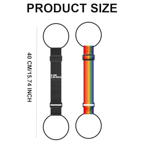 OYUUJII 4 Pcs Luggage Straps,Black and Colorful Luggage Connector Straps — view 6