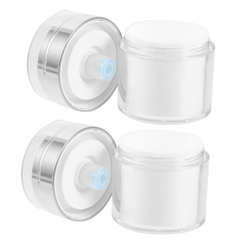 2 Pack 50ml Airless Pump Jars for Creams and Moisturisers