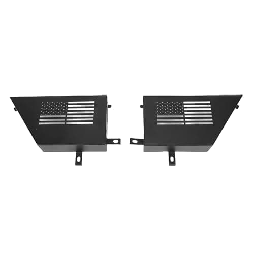 Keenso Metal Front Door Storage Box Metal Door Pocket Organizer Car Insert Storage for JK JKU 2007-2018 2PCS Black Interior Accessories with US Flag Style — view 2