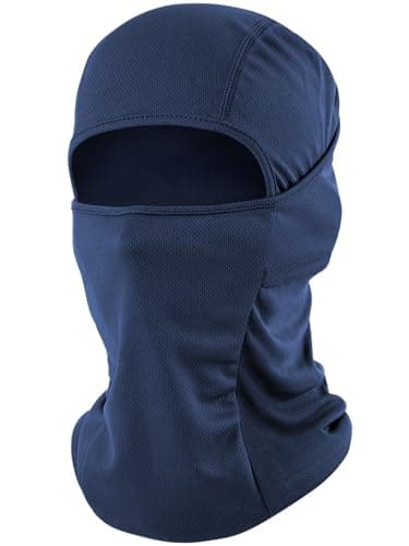 fuinloth Ski Mask Balaclava Motorcycle Cycling Summer UV Unisex Navy Blue