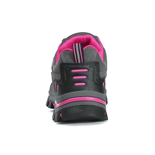 VLOOKST Hiking Boots Mens Outdoor Non-Slip Lace-up Walking Trekking Shoes Sneaker for Climbing Backpacking Camping,8018 Grey Rose,3.5 UK — view 3