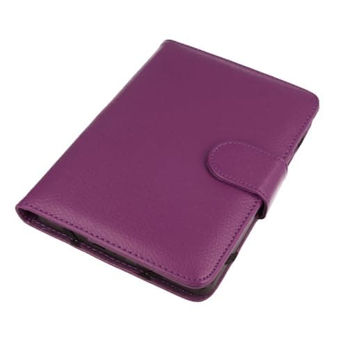 TECHGEAR Kindle PU Leather Folio Case Cover With Magnetic Clasp made for Amazon Kindle eReaders 12th - 4th Generation (2024-2011) & eReader, Paperwhite with 6 inch Screen (PURPLE) — view 3