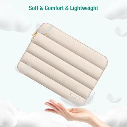 MOSISO 13.3 inch Laptop Case Puffy Sleeve with Small Bag, Sand — view 5