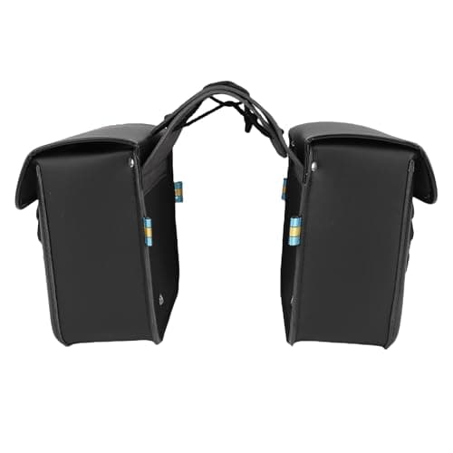 Motorcycle Saddlebags, 7.4L Motorcycle PU Leather Side Saddle Bags Panniers with Lock, Universal Side Luggage Bag for Roadster, Fit for Street 500