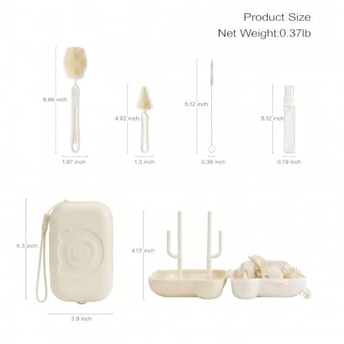 Silicone Cleaning Kit with Drying Rack，for Baby Bottles Under 250ML — view 6