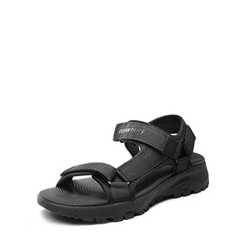DREAM PAIRS Women Lightweight Hiking Sandals,All Black,7