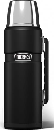 Thermos Stainless King Matt Black Drinks Flask (1.2L) 24h Hot | 24h Cold