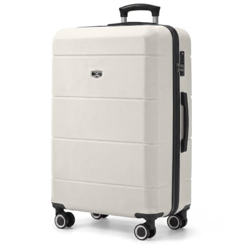 LUGG 28 Inch Jetset Suitcase Hard Shell Case 4 Wheel Travel bag Lightweight ABS Material with TSA Lock Approved for Travel with easyJet, British Airways, RyanAir, Virgin Atlantic, Emirates(75x49x29cm)