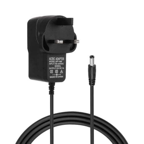 Vaniika 12V 1A Power Supply Adapter, UK AC/DC Adapter 100-240V 50/60Hz to DC 12W Converter Charger, 5.5x2.1mm DC Plug for Kids Ride on Car LED Strip Lights Router