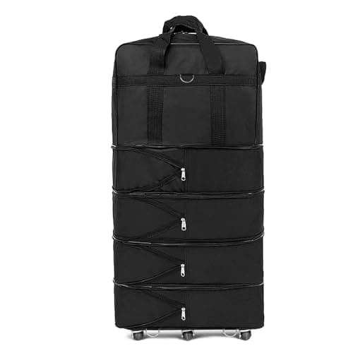 ZJchao Suitcases with Wheels, Collapsible Luggage with Wheels Expandable Foldable Luggage Bag Suitcase Foldie Travel Bag Expandable for Men Women (25inch)