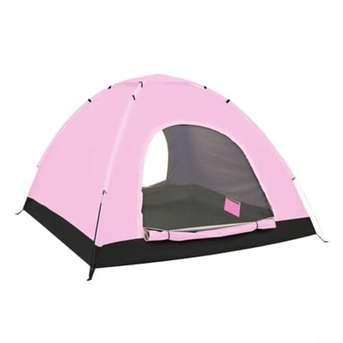 Ultralight Camping Tents, 2-3 Person Portable Camping Tents, Windproof & Waterproof Dome Tent, up tent with 2 Mesh Doors, dryness comfort, For Garden, Outdoor, Hiking And Backpacking Trips(Pink)
