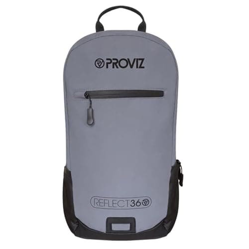 Proviz REFLECT360 Fully Reflective 20L Backpack - Silver Hi Vis Rucksack for Cycling, Running, Hiking, Large Capacity, Water Resistant, Waist Straps, Breathable Back Panel, Reflective Bag