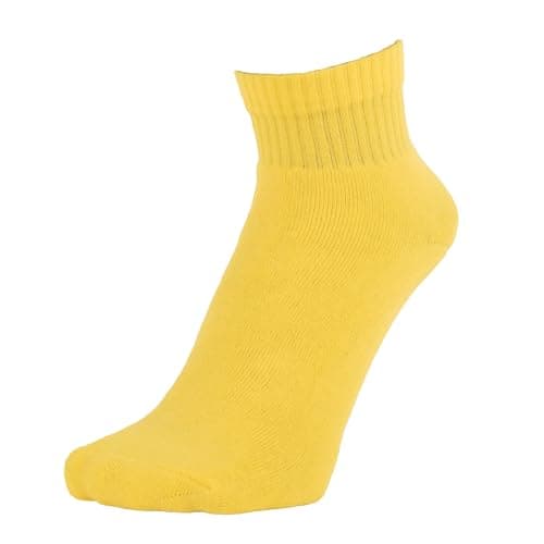 ZAKIRA Combed Cotton Terry Trainer Socks, 6-10 (UK), Yellow — view 2