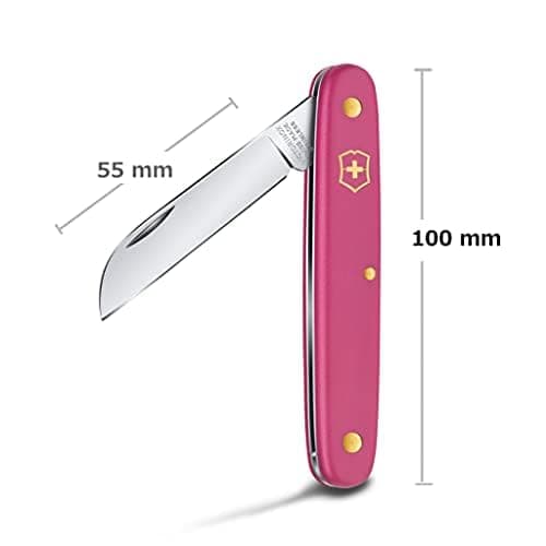 Victorinox Swiss Army Knife Floral Garden Knife Straight Blade Pink — view 2