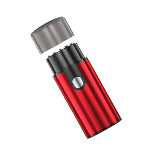 Sized Electric Shaver with USB Recharging Travel Trimmer, Red
