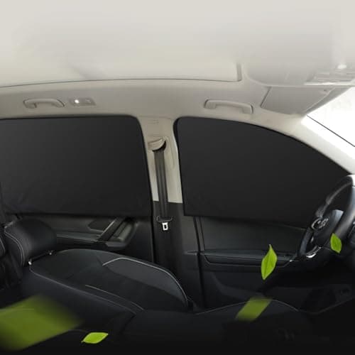 Car Window Shades 4Pcs Magnetic Stretchable Side Window Sun Shade Light Proof Privacy Car Covers Foldable Universal UV Protection for Camping and Travel — view 3