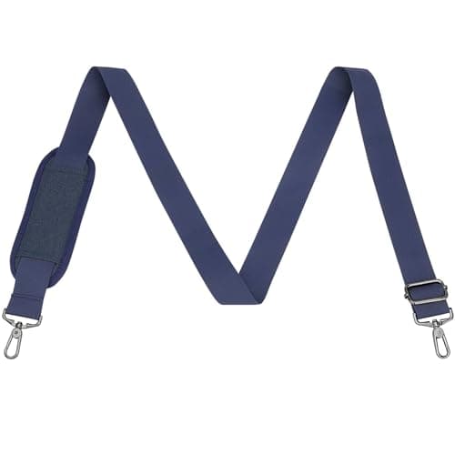 RAINYEAR 59 Inch Shoulder Strap for Bag, Adjustable Soft Padded Replacement Purse Strap with Metal Hooks for Laptop Bag, Shoulder Bag, Messenger Bag, Travel Duffel Bag, Crossbody Bag, Navy Blue — view 2