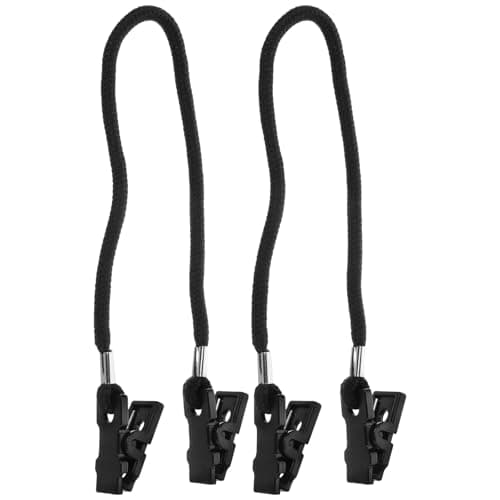 Black 2pcs Hat Retainer Clips Windproof Anti-loss Strap for Glasses