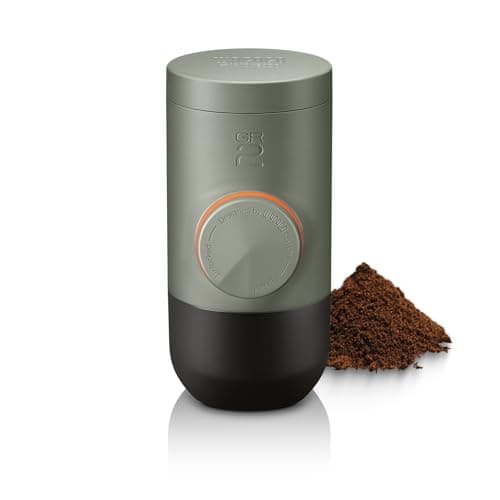 WACACO Minipresso GR2 Portable Coffee Maker For Ground Coffee, Gray Olive