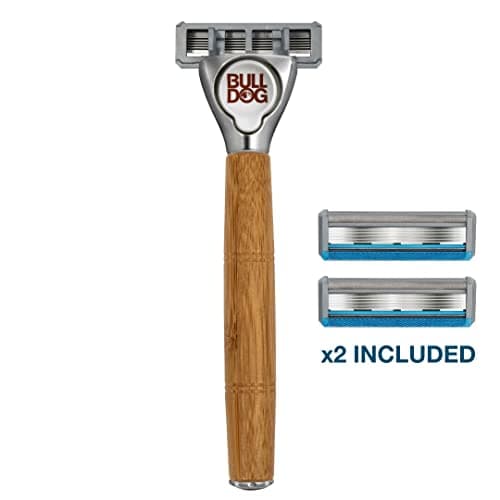 BULLDOG SKINCARE - Sensitive Bamboo Razor Smooth Glide Razor Handle + 2 Blade Refills — view 3