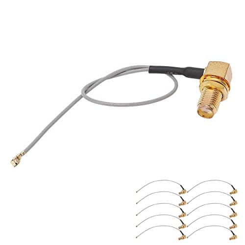 Aolidsive RF Coaxial Cable, Brass SMA Female to IPX Connector, Ideal for GPS and WiFi Devices, 10 Pack — view 3