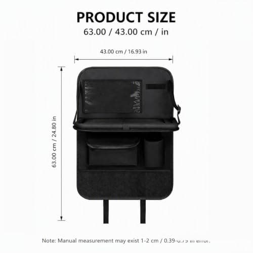 Meralo Car Seat Organiser with Foldable Tray Table — view 2