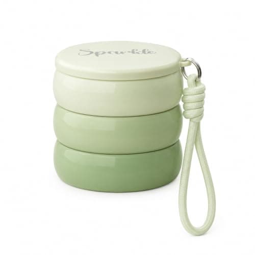 Collapsible Silicone Cup with Lid & Lanyard,Foldable Travel Mug for Camping