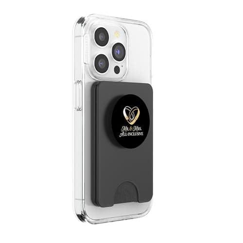 Mr And Mrs All Inclusive Honeymoon Resort Travel Couple PopSockets PopWallet for MagSafe — view 4