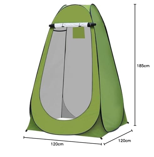 Portable Outdoor Instant Pop Up Tent For Privacy Camping Shower, Toilet & Changing Room by Denny International® (Green) — view 3