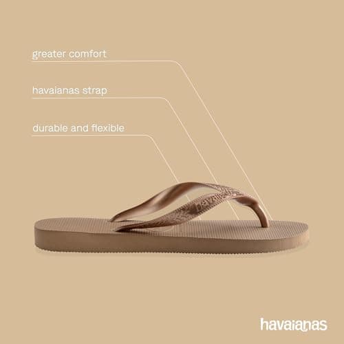 Havaianas Women's Top Tiras Flip-Flop, Rose Gold, 8 UK — view 4